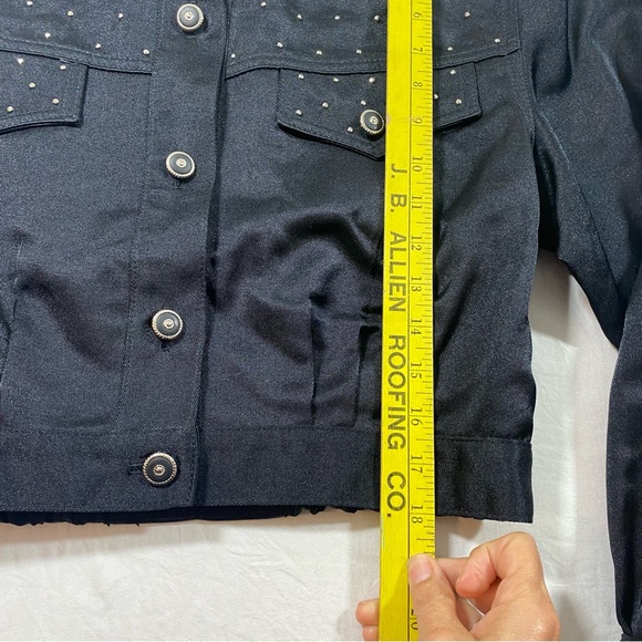 Opal by Lorraine Wardy Black Studded Women's Jacket and pant set size 6 Western - Picture 8 of 15